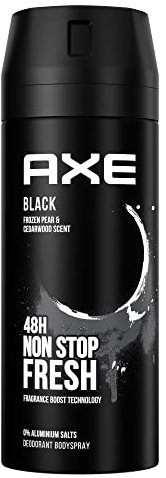 Axe Bodyspray Black Deo ohne Aluminium sorgt 48 Stunden lang für effektiven Schutz vor Körpergeruch 150 ml