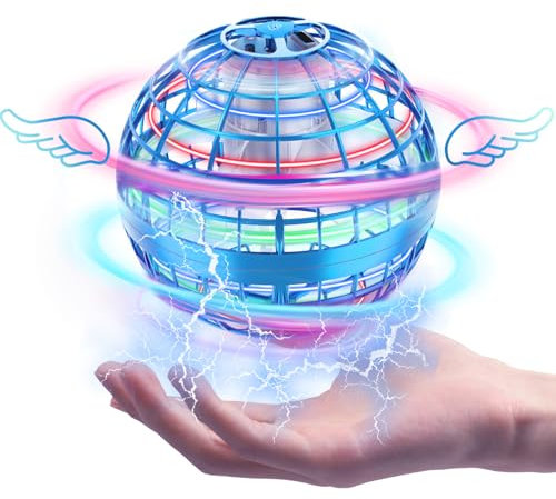 Zookao Nouveau hand Flying Spinner Boule Volante Lumineuse Magique Mini Drone, Cadeau Noel Jouet Garcon Fille Enfant 6-18 Ans, Flying Boomerang Ball 2023 Jeux Extérieur Intérieur