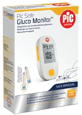 GLUCOMETRO CON MONITOR PIC GLUCO SAFE 1 PEZZO