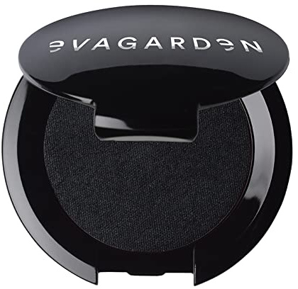EVAGARDEN Velvet Matte Eye Shadow - Creamy and Velvety Powder with Intense Color - High Pure Pigmente Creates Soft Focus Effect - Light, Adherent Film Blends Easily - 128 Black - 2g