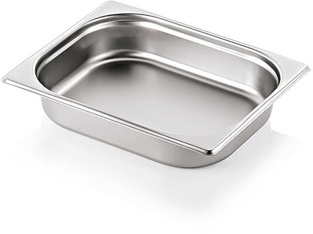 Morleos GN 1/2 65 mm - 3,5 L Gastronormbehälter aus rostfreiem Edelstahl 325 x 265 mm | stapelbar & rostfreier GN Behälter | Gastronomie-, Event- & Catering Zubehör aus robusten 0,7 mm Stahl