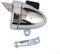 Retro Stil Fahrrad LED Licht Scheinwerfer Chrom Vintage Lampe Weitwinkel Optimale Sicht (Silber)