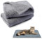 Hundedecke, 2 Stück wasserdichte Decke, langer Plüsch, für mittelgroße, große Hunde, Katzen, Hundedecke Flauschig und Weich, Katzendecke für Katzen, Haustier Decke für Unterwegs, 40 * 60cm