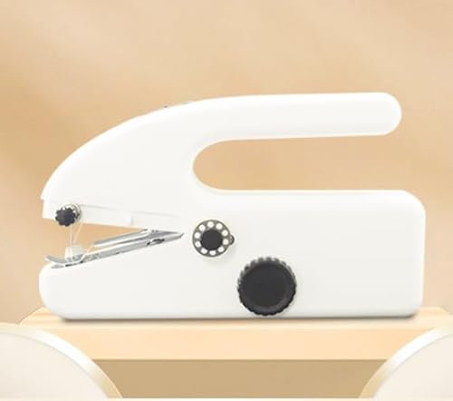Handnähmaschine, Hand Nähmaschine mit Nähzubehör, Handnähmaschine für Dicke Stoffe, Mini Nähmaschine für Anfänger, Nähmaschine klein zum Nähen von Kleidung, Vorhängen und Handarbeiten.