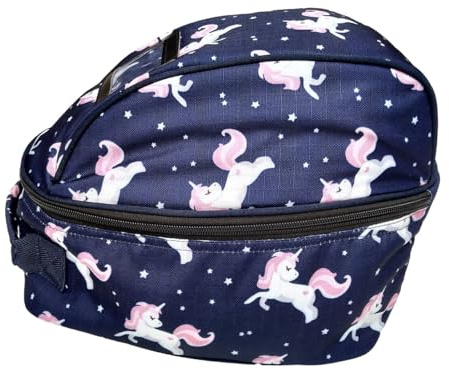Ruggles Riding Hat/Helmet Bag | Perfect for Storing or Transport Keeping Riding Hat in Pristine Condition (Unicorn Print)