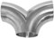 Silenziatore Scarico 1 Pz Rubinetto in Acciaio Inossidabile 304 Tee Tubo Universale Saldatura Raccordi per Tubi di Scarico Silenziatore A Spina di Pesce Terminale Scarico Auto(102-2MM)