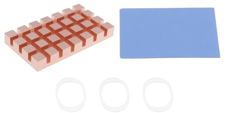 Briny River 32 x 18 x 4 mm kylfläns i koppar för M.2 2242 NVMe NGFF SSD kompatibel med Raspberry Pi 5 AI-modul