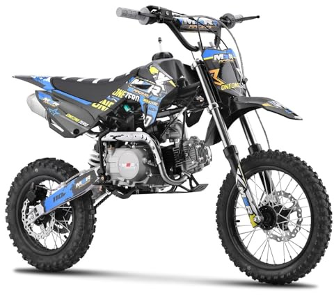 Funbikes M2R Racing KX110F 110cc Blue Manual Pit Bike 2025 Model – 14/12 Wheels – Entry Level Off Road Dirt Bike