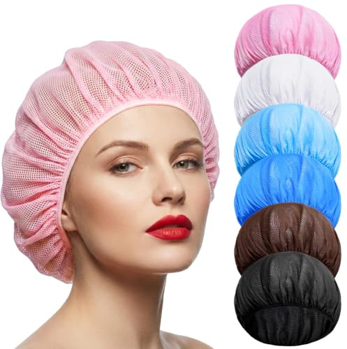 DOPENSPI 6 Pcs Hair Net for Sleeping, 6 Colors Mesh Sleep Bonnet Elastic Night Sleep Caps Breathable Hair Nets for Women