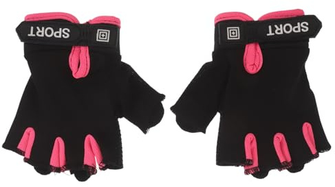OATIPHO Guantes Deportivos Ideales para Ciclismo y Montar Bicicletas de Equilibrio de Medio Dedo en Color Rosa, de Nylon Alta Elasticidad y Flexibilidad Mejorada Niñas