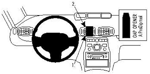 Brodit | ProClip Fahrzeughalter 854293 | Made IN Sweden | Mittelbefestigung | für linkslenkende Fahrzeuge | passt Gerätehalter