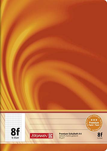 Schulheft / Rechenheft Vivendi Edition (Lineatur 8f (rautiert mit Rand) - Din A4 / 16 Blatt) PREMIUM QUALITÄT