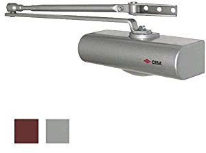 CISA 1C141503097, Chiudiporta Senza Arresto Smart Plus 2, Color Alluminio