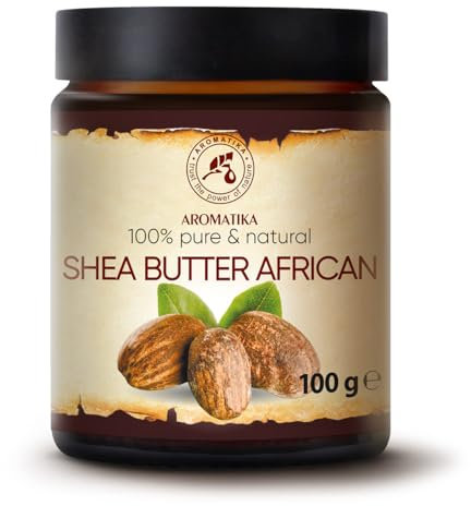Sheabutter 100g - Butyrospermum Parkii aus Afrika - Karité Bodybutter - Körperbutter - Shea Butter - für Sehr Trockene Haut - Haarkur - Hautpflege - Nägelpflege - Handpflege - Massage