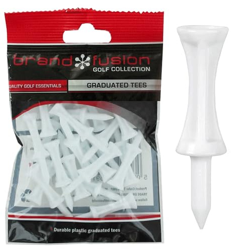 Graduated Tees Unisex The Golfers Club White Plastic (2 Inch X 25) Golf Tee, White, 31mm EU