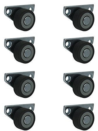 8 Stück 30 mm Kastenrollen Bettkastenrollen Kastenbockrollen Seitenrollen mit Softrad