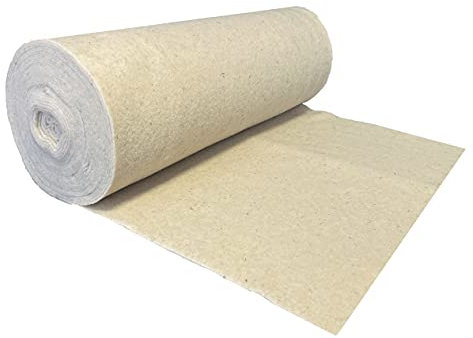 Nadelfilz aus 100% Schafschurwolle 250g/m², 1,00 m breit 2,50 m lang, ca. 2,5 mm dick, 2,5 m², (EUR 6,74/m²), Naturfaser, 100% biologisch abbaubar, waschbar, Öko-Tex Standard 100, Produktklasse 1