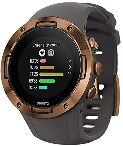 Suunto 5 Montre de Sport GPS légère et compacte avec Tracker d'Activité 24/7 et Mesure de la Fréquence Cardiaque au poignet.