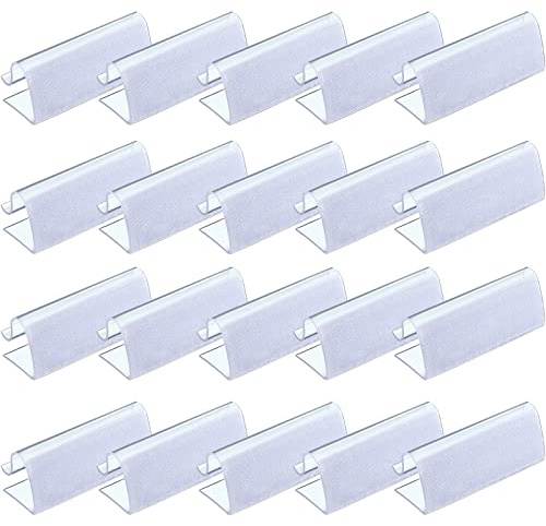 Boao 50 Pieces Transparent Clear Table Skirting Clips Model Plastic Tablecloth Clips Holder Clamps for Tablecover 3/4 Inch, 1 Inch with Hook Loop for Indoor Outdoor Wedding Picnic Camping Events