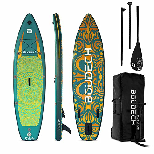 Stand Up Paddle Board Flatwater/Touring - Uppblåsbar SUP-bräda 300X75X15 cm med justerbar paddel, ankel, uppblåsare, reparationssats och bärväska. Vikt Max 140kg