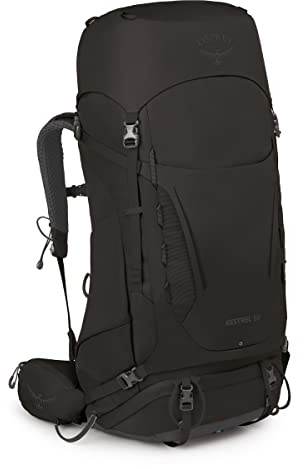 Osprey Kestrel Men's Backpack, 58L, Black, L/XL