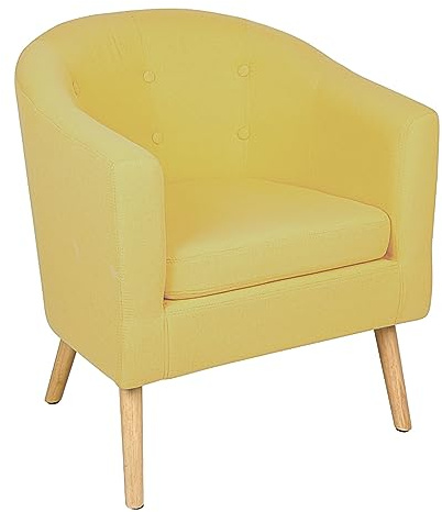 MINGYI Sillón Individual, Butaca de Salón Pequeño, Moderno con Tapizado, Silla de Lectura para Salón, Dormitorio, Oficina o Sala de Espera, 64×50×70 cm (Azul Claro)