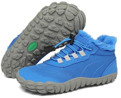 Bambini Barefoot Scarpe Invernali Doposci Antiscivolo Impermeabili Comode con Imbottitura Calda Scarpe Inverno GR.27