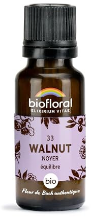 BIOFLORAL - 33 Walnut, Noyer BIO - Equilibre - Fleur de Bach Authentique - 470 Granules - Sans Alcool