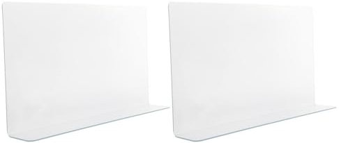 Amosfun 2pcs Shower Splash Guard, Self- Adhesive Water Splash Guard Clear Bathtub Corner Splash Guard Kitchen Sink Splash Guard (40x12 cm)