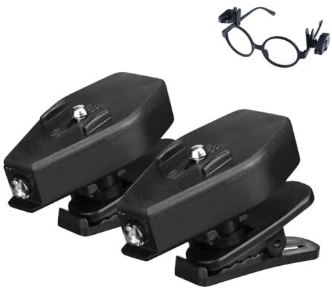 GHYJPAJK Mini lampe de lecture sur lunettes, lumière LED flexible universelle à clipser, lampe de nuit LED réglable pour sécurité, camping, lecture (noir)
