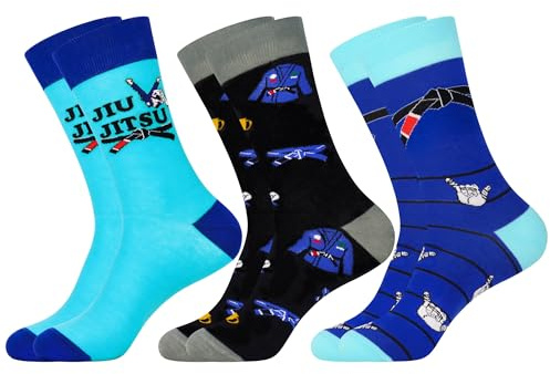 Jeasona Mens Jiu Jitsu Gifts Brazilian Jiu Jitsu Socks Martial Arts Fun Birthday Gifts for Men