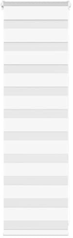 vidaXL Zebrarollo Weiß 40x100 cm Stoffbreite 35,9 cm Polyester, Zebra-Rollo, Doppelrollo, Zebra-Jalousie für Fenster, Doppelrollo, Zebra-Rollo