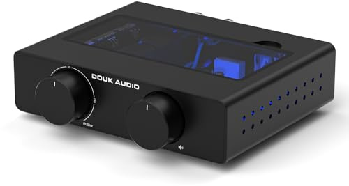 Amplificateur Stéréo Douk Audio A5 TPA3255, Mini Amplificateur de Puissance Audio HiFi 600 W Classe D pour Système Home Cinéma, Enceinte Colonne Passive avec Filtre Passe-Haut et Alimentation 48 V
