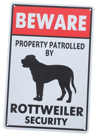 TOBBOMEY Cartello Vintage Attenti al Cane per Giardino e Recinzione Decorazione da Parete per Avviso Guardia per Case e Attività Esterne