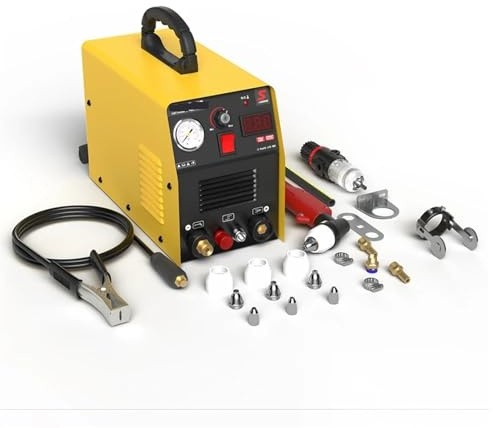 Plasmaskärare, Plasmaskärare 55P Amp HF IGBT Inverter Bärbar luftplasmaskärmaskin med tillbehör 12MM Clean Cut for metall