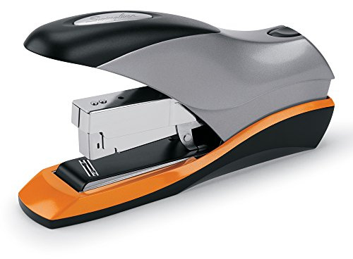 Swingline Stapler, Full Strip, 70 Sheet Capacity, Optima 70, Jam Free, Reduced Effort, Soft Grip, Metal, Silver, Black and Orange (87870)