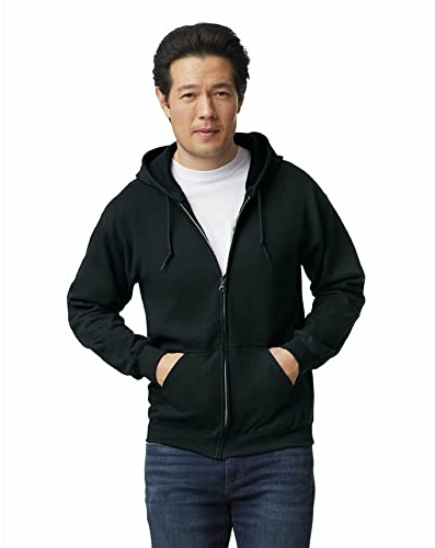 UGP Campus Apparel Gildan mens Fleece Zip Hooded Sweatshirt, Style G18600 Shirt, Black, XX-Large US