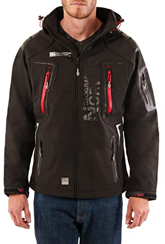 Geographical Norway Multifunktionsjacka med ytterfickor svart herr
