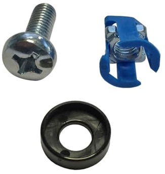 EFB-Elektronik Elektronik 691102 19 Zoll Netzwerkschrank-Befestigungsmaterial, Silbergrau