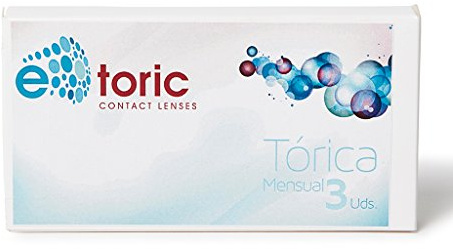 e-toric hidrogel - lentes de contacto toricas diarias - Potencia esférica:-1.00,Radio de curva base:8.70,Diameter:14.20,Cilindro:-3.25,Eje:90.00,PPU Count:30 - Pack de 30 uds