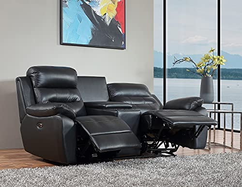 Mapo Möbel Elektrisches Ledersofa Kinosofa Relaxcouch Fernsehsofa 5131ee-Cup-2-S