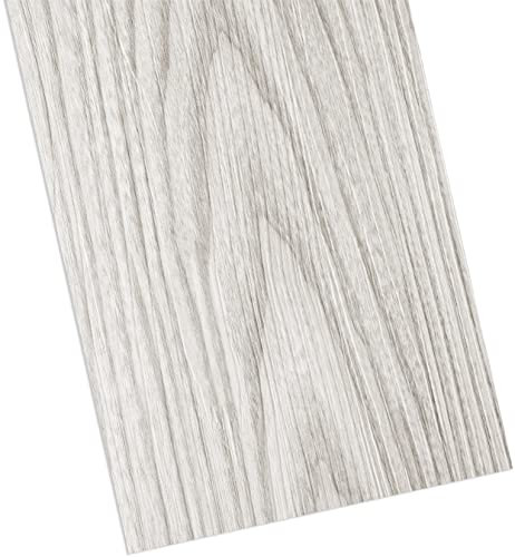 Livelynine PVC Bodenbelag Selbstklebend Holzoptik Vinylboden Selbstklebend Pinie Weiß 90x15CM PVC Fliesen Selbstklebend Boden Holz Küche Badezimmer Wohnzimmer Schlafzimmer Klebe Wandfliesen 4 Fliesen