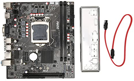 Placa Base M ATX, Placa Base de Computadora de Escritorio Compatible con LGA 1151, DDR4 SO DIMM de Doble Canal, con Interfaz de Disco Duro M.2, SATA3.0