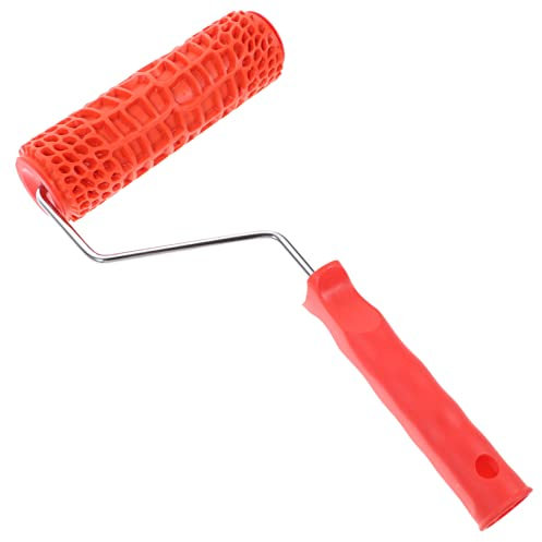 DOITOOL Wand Präge Walze Gummiwalze Wandbeschaffenheit Strukturierte Walze Malwerkzeug Gipswerkzeuge Rollen Gemusterte Farbwalze Getreidewalze Ceral Texturwalze Walzenbürste Eisen Sprühen