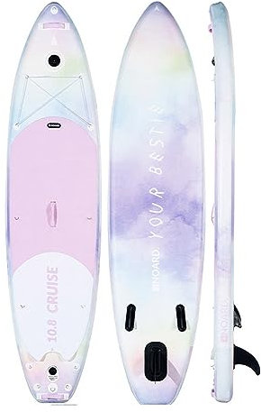 Aufblasbare SUP Board Set, Stand Up Paddling Board für Anfängerinnen und Fortgeschrittene, 325x82x15cm, 150kg belastbar, Inkl. Rucksack, Handpumpe, Paddel, Für Erwachsene und Kinder