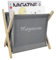 Choonjin Zeitungsständer Holz, 30 × 20 × 30 cm Grau Zeitungshalter, Zeitschriftensammler Zeitungskorb, Faltbarer Zeitschriftenständer, für Büro Zuhause und Wohnzimmer