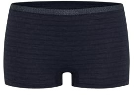 con-ta Conta Thermo Panty, bequemer Hipster mit natürlicher Baumwolle, wärmeisolierende Thermounterwäsche, Damenbekleidung, in Farbe Marine Geringelt, Größen: 36/XS - 50/4XL