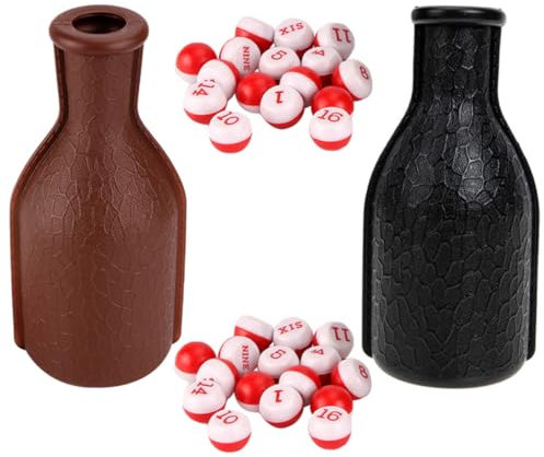 Abaodam 2sätze Tragbare Plastik Billard Würfel Party Dice Set Mit Billiard Flasche Für Billardspiel Und Unterhaltung Perfektes Für Billardfans