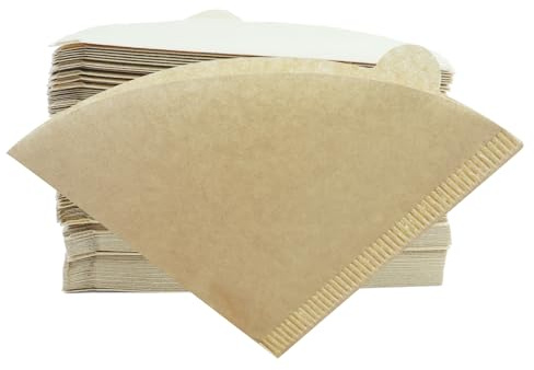 200 Pezzi carta filtro caffè a forma di V, filtri caffe americano, filtri caffe cono, marrone, per viaggi, casa, ufficio, ristorante, negozio, riunione, festa