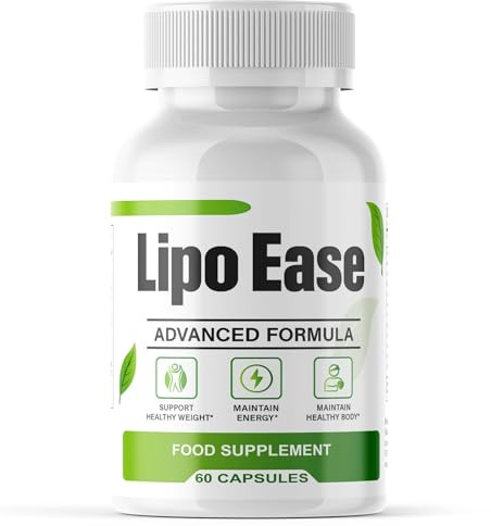 Lipo Ease – Advanced Formula Supplement | 60 Capsules | Supports Weight Management, Energy & Body Balance | Non-GMO, Made in GMP Facilities - New & Sealed